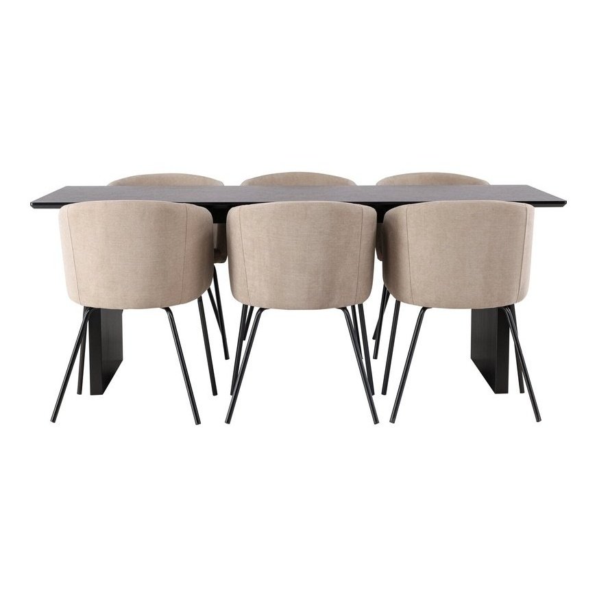 Vail spisebord + Berit stol Venture Design Spisegruppe