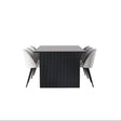 Vail spisebord + Velvet spisestoler Venture Design Spisegruppe