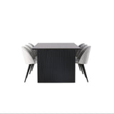 Vail spisebord + Velvet spisestoler Venture Design Spisegruppe