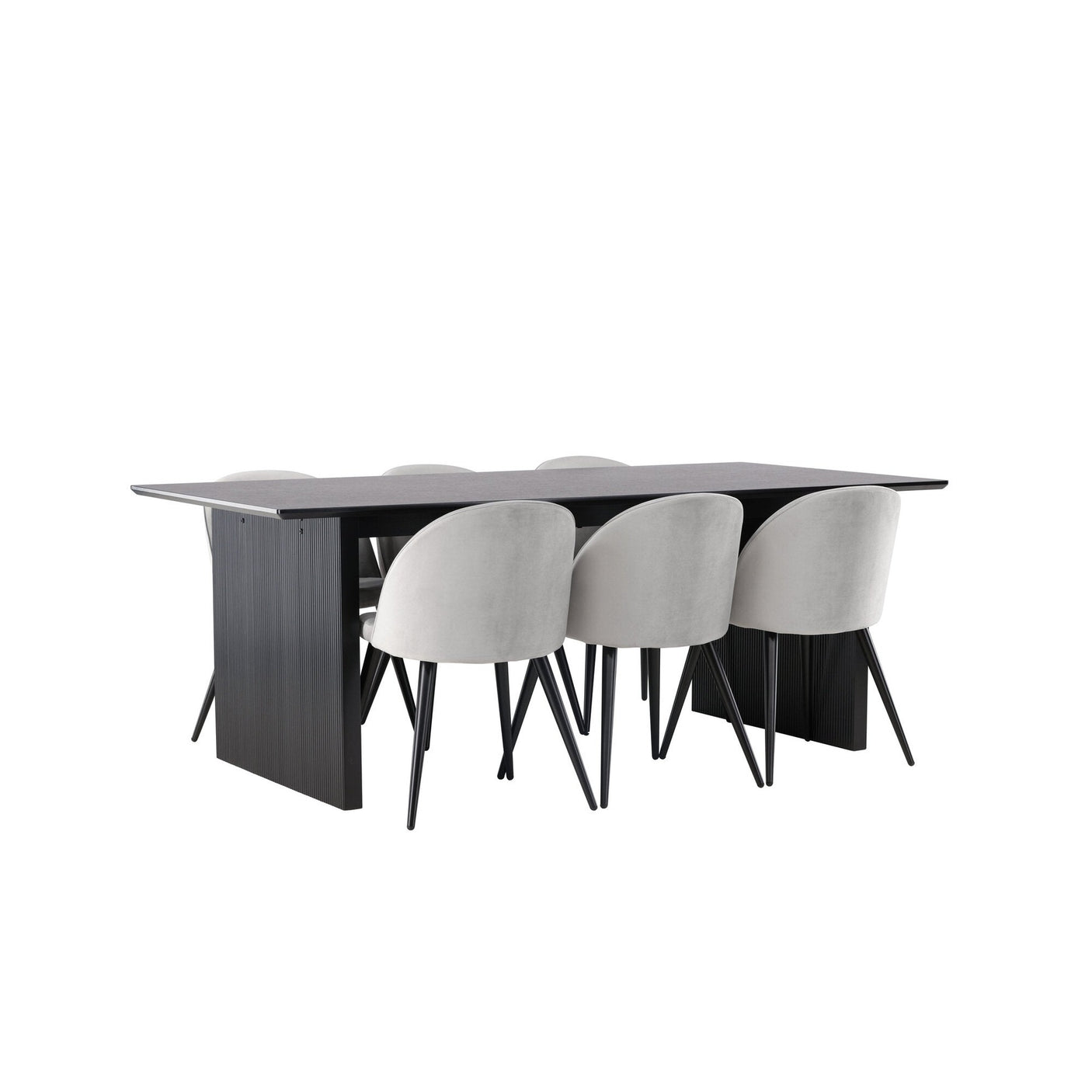 Vail spisebord + Velvet spisestoler Venture Design Spisegruppe