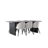 Vail spisebord + Velvet spisestoler Venture Design Spisegruppe