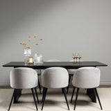 Vail spisebord + Velvet spisestoler Venture Design Spisegruppe