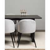 Vail spisebord + Velvet spisestoler Venture Design Spisegruppe