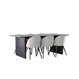 Vail spisebord + Velvet spisestoler Venture Design Spisegruppe