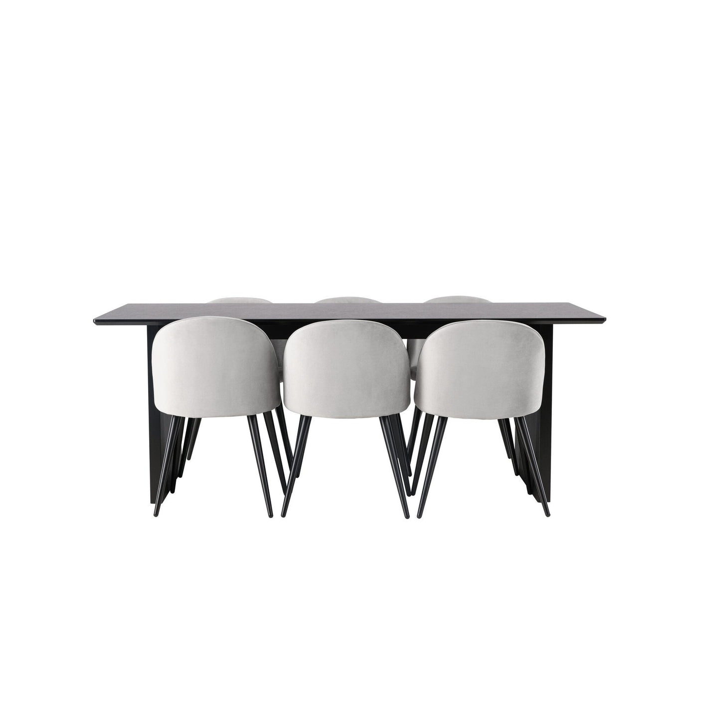 Vail spisebord + Velvet spisestoler Venture Design Spisegruppe