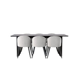 Vail spisebord + Velvet spisestoler Venture Design Spisegruppe
