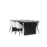 Vail spisebord + Velvet spisestoler Venture Design Spisegruppe