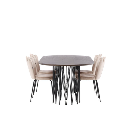 Stone Oval Dining Set Venture Design Spisegruppe