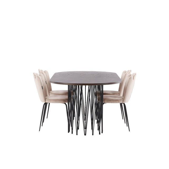 Stone Oval Dining Set Venture Design Spisegruppe
