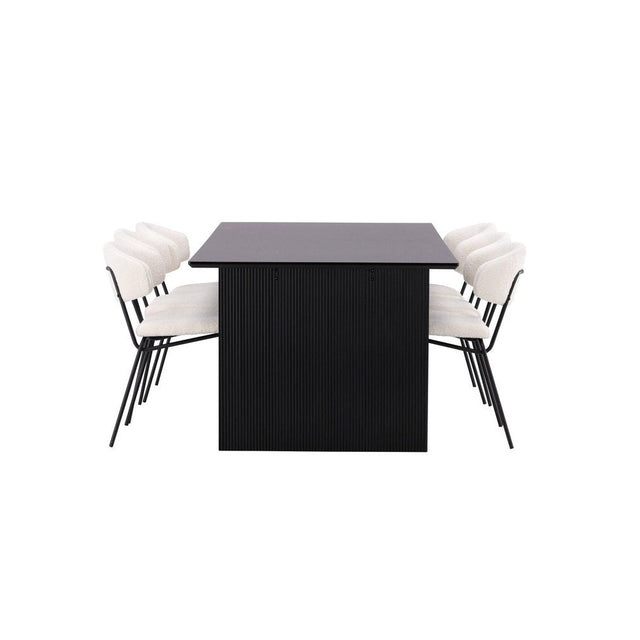 Vail spisebord + Chico spisestoler Venture Design Spisegruppe