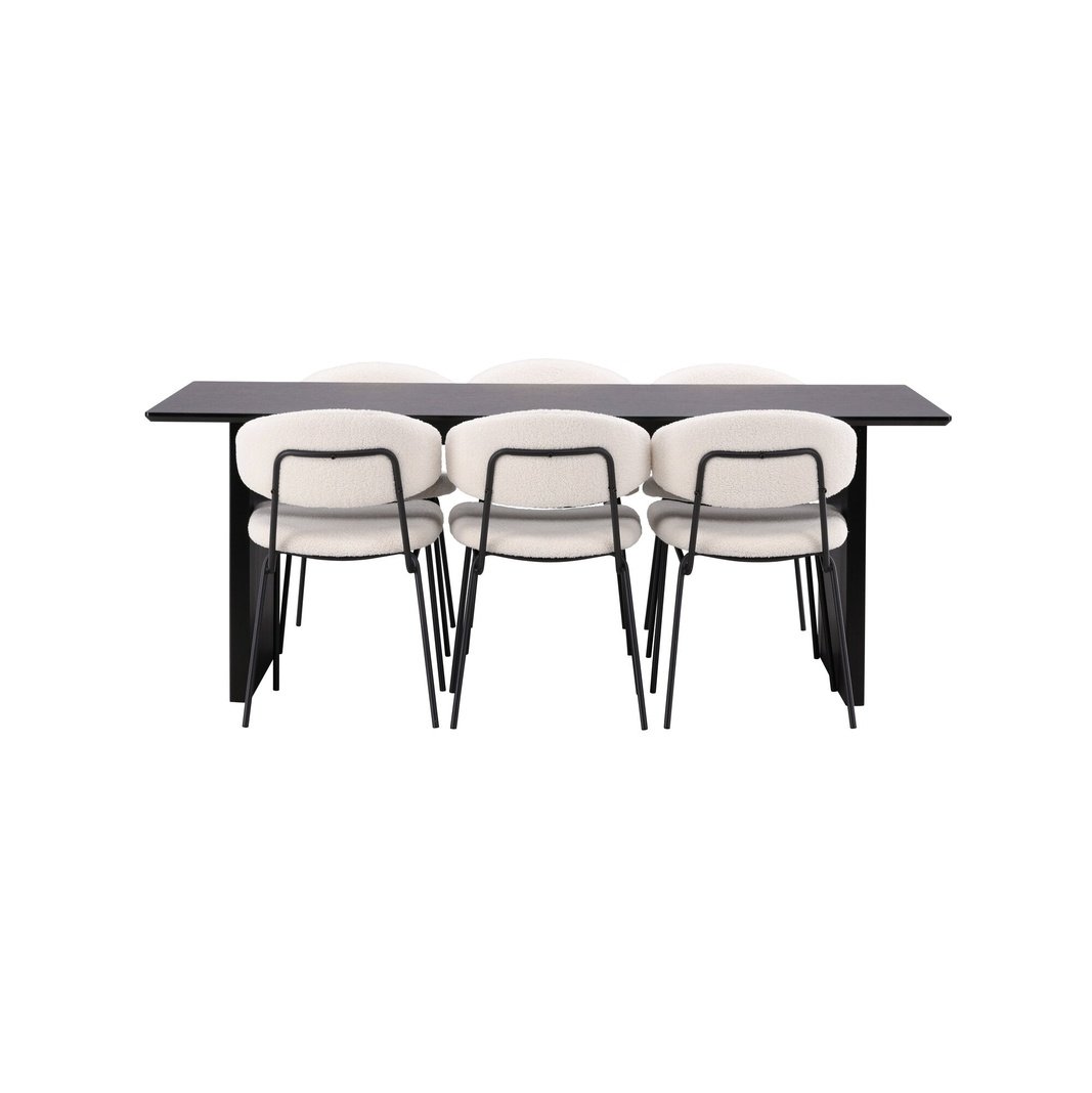 Vail spisebord + Chico spisestoler Venture Design Spisegruppe