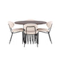 Stone round spisebord + Chico spisestoler Venture Design Spisegruppe