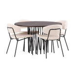 Stone round spisebord + Chico spisestoler Venture Design Spisegruppe