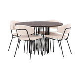 Stone round spisebord + Chico spisestoler Venture Design Spisegruppe