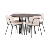 Stone round spisebord + Chico spisestoler Venture Design Spisegruppe