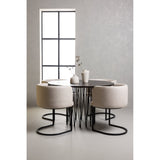 Stone rundt spisebord + Simrishman spisestoler Venture Design Spisegruppe