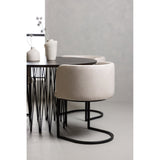 Stone rundt spisebord + Simrishman spisestoler Venture Design Spisegruppe