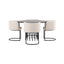 Stone rundt spisebord + Simrishman spisestoler Venture Design Spisegruppe