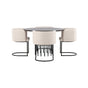 Stone rundt spisebord + Simrishman spisestoler Venture Design Spisegruppe