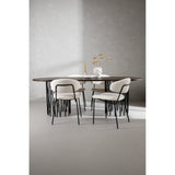 Stone ovalt spisebord + Chico spisestoler Venture Design Spisegruppe
