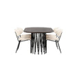 Stone ovalt spisebord + Chico spisestoler Venture Design Spisegruppe