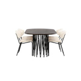 Stone ovalt spisebord + Chico spisestoler Venture Design Spisegruppe