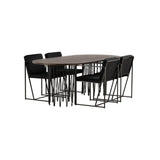 Stone ovalt spisebord + Richmond spisestoler Venture Design Spisegruppe