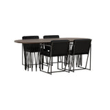 Stone ovalt spisebord + Richmond spisestoler Venture Design Spisegruppe