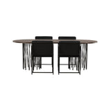 Stone ovalt spisebord + Richmond spisestoler Venture Design Spisegruppe
