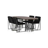 Stone ovalt spisebord + Richmond spisestoler Venture Design Spisegruppe