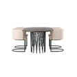 Stone oval spisebord + Simrishman spisestoler Venture Design Spisegruppe