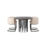 Stone oval spisebord + Simrishman spisestoler Venture Design Spisegruppe