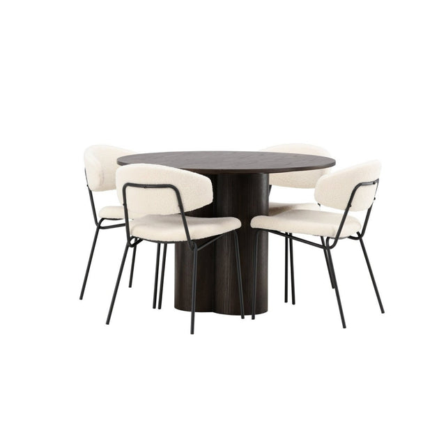 Olivia spisebord+ Chico spisestoler-/ Venture Design Spisegruppe