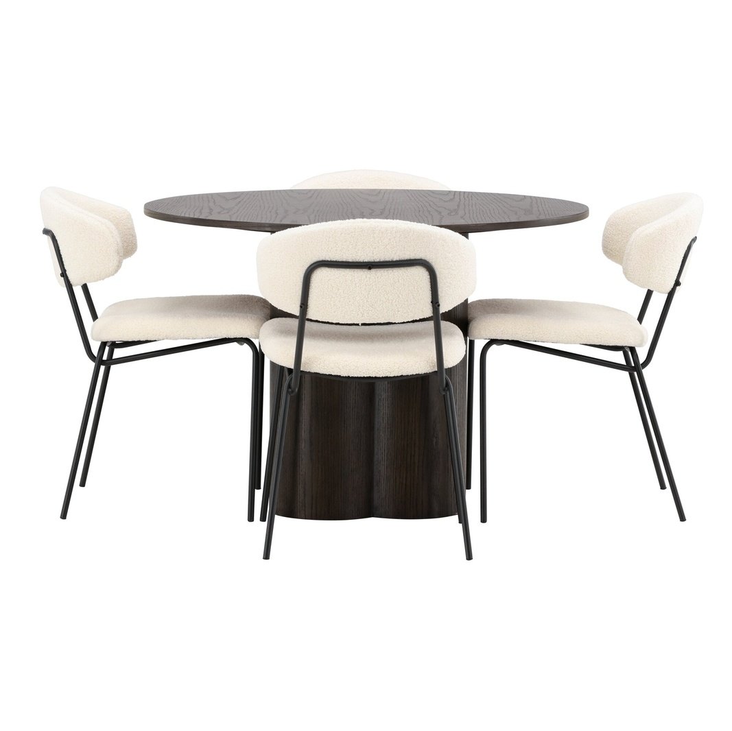 Olivia spisebord+ Chico spisestoler-/ Venture Design Spisegruppe