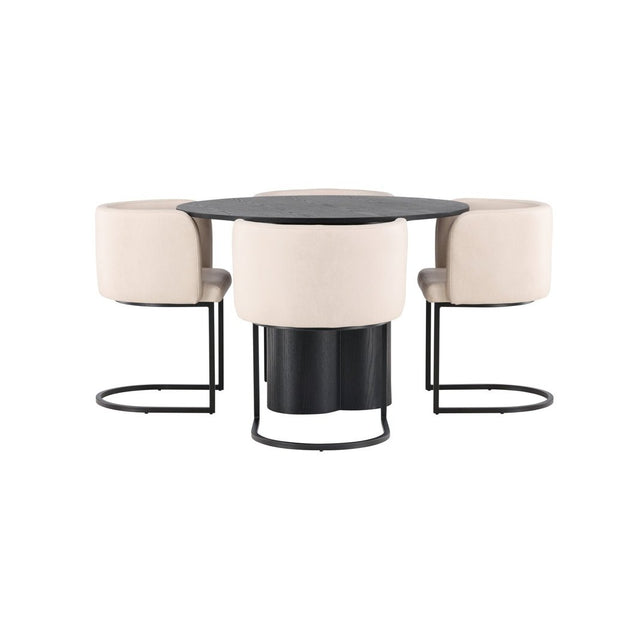 Olivia og Simrishman spisegruppe 4 stoler Venture Design Spisegruppe