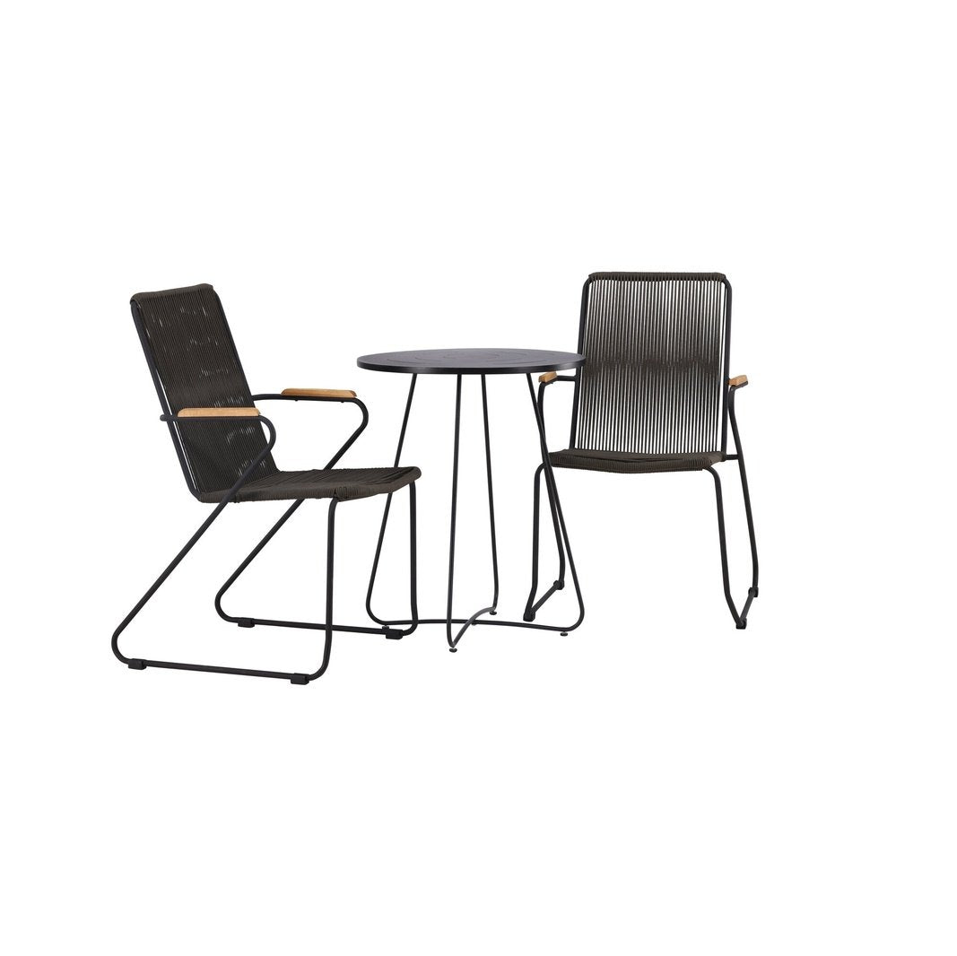 Bacong Cafébord + Bois spisestoler Venture Design Spisegruppe