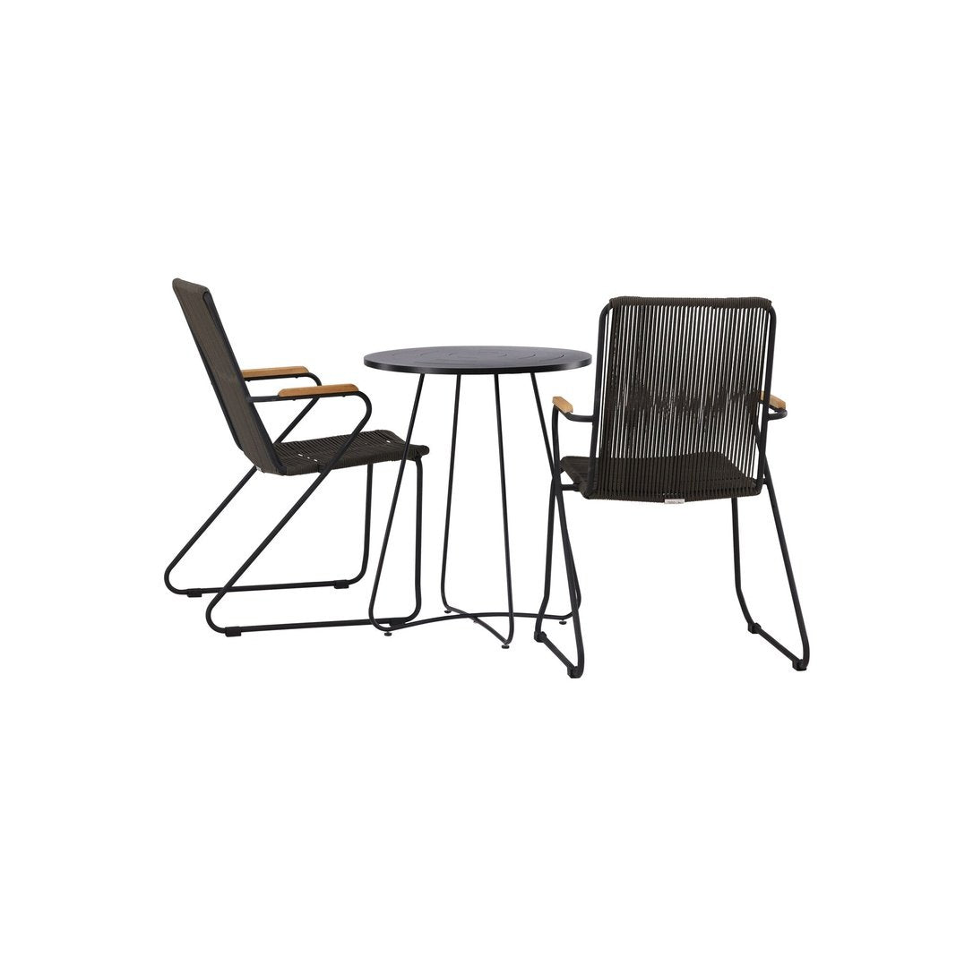 Bacong Cafébord + Bois spisestoler Venture Design Spisegruppe