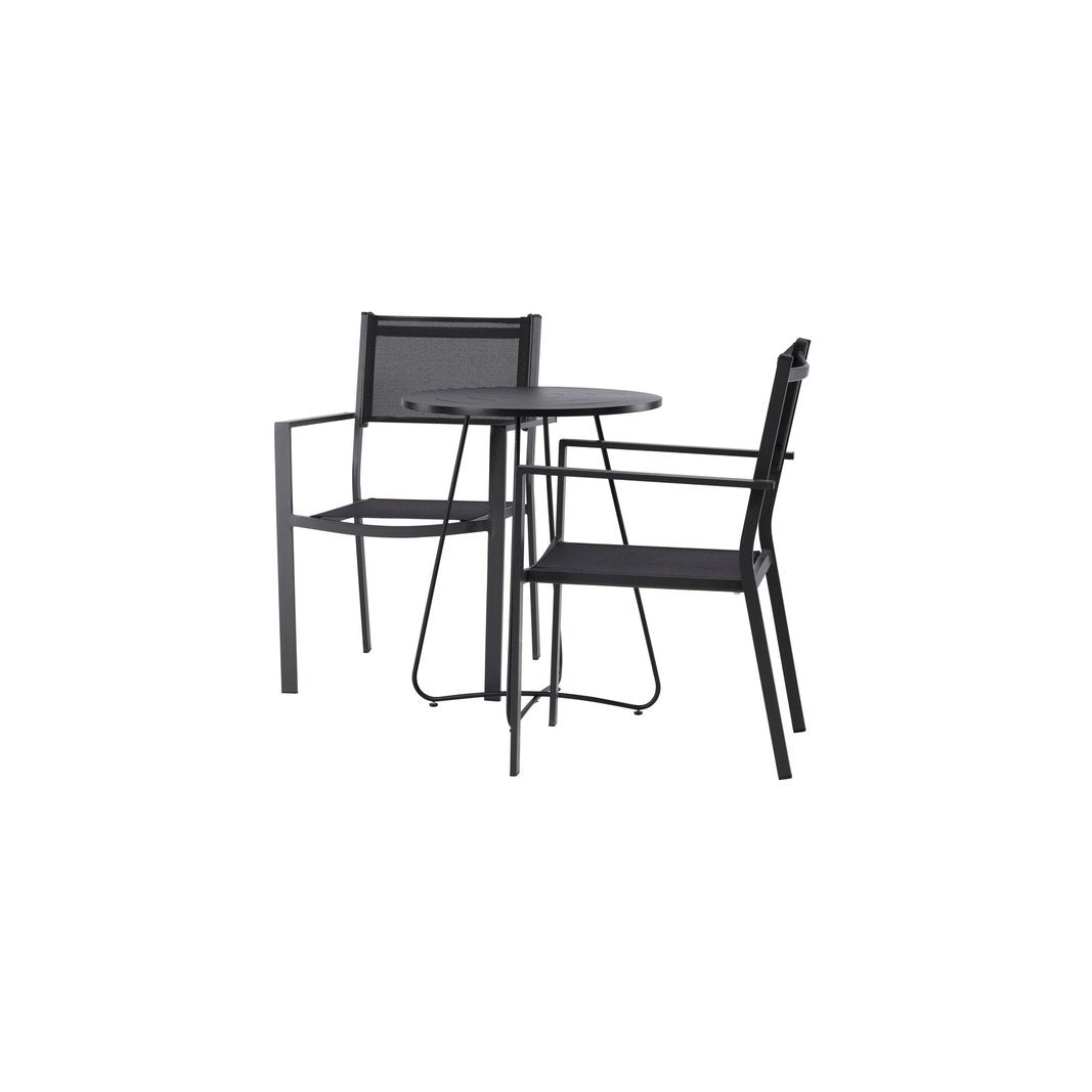 Bacong Cafébord + Copacabana stablebord Venture Design Spisegruppe