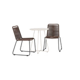 Bacong Cafébord + Lindos spisestoler Venture Design Spisegruppe