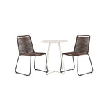 Bacong Cafébord + Lindos spisestoler Venture Design Spisegruppe