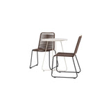 Bacong Cafébord + Lindos spisestoler Venture Design Spisegruppe