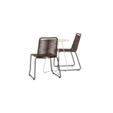 Bacong Cafébord + Lindos spisestoler Venture Design Spisegruppe