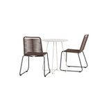 Bacong Cafébord + Lindos spisestoler Venture Design Spisegruppe
