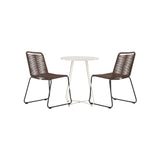 Bacong Cafébord + Lindos spisestoler Venture Design Spisegruppe
