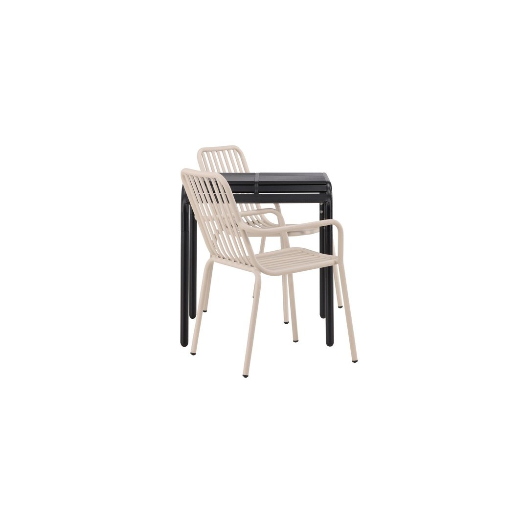 Borneo Cafébord 70*70* + Peking spisestoler Venture Design Spisegruppe