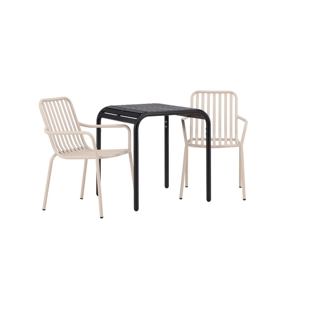 Borneo Cafébord 70*70* + Peking spisestoler Venture Design Spisegruppe