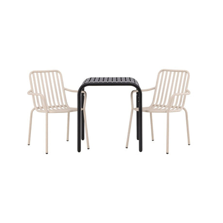 Borneo Cafébord 70*70* + Peking spisestoler Venture Design Spisegruppe