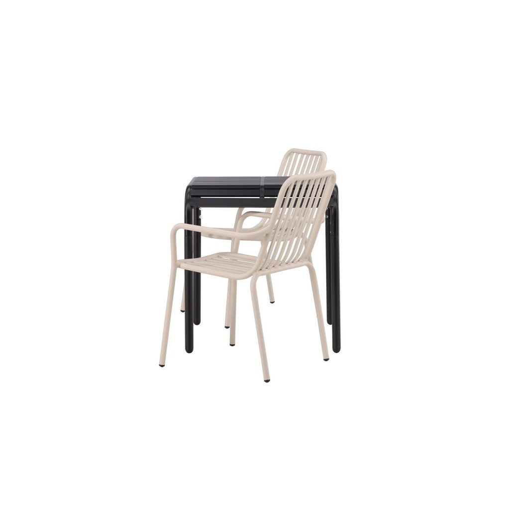Borneo Cafébord 70*70* + Peking spisestoler Venture Design Spisegruppe