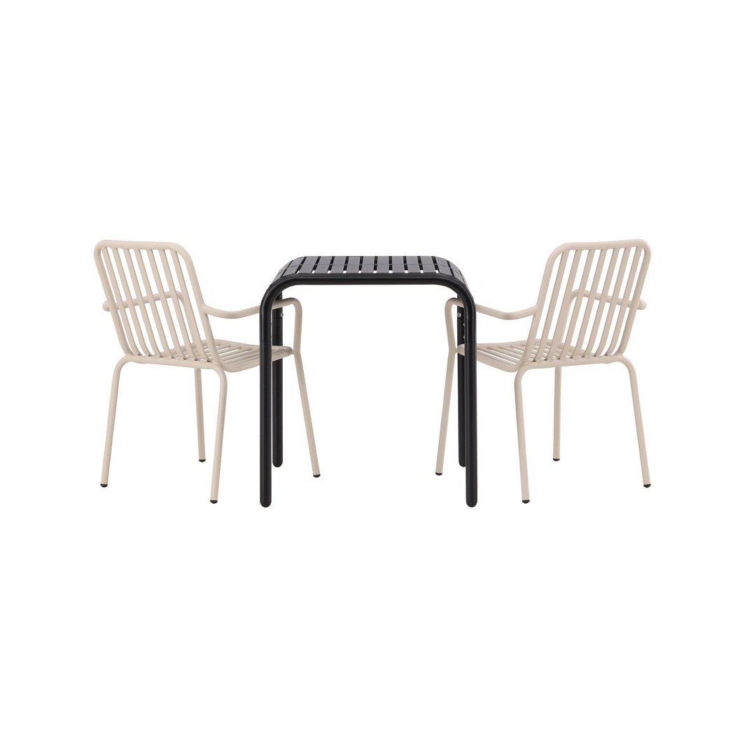 Borneo Cafébord 70*70* + Peking spisestoler Venture Design Spisegruppe