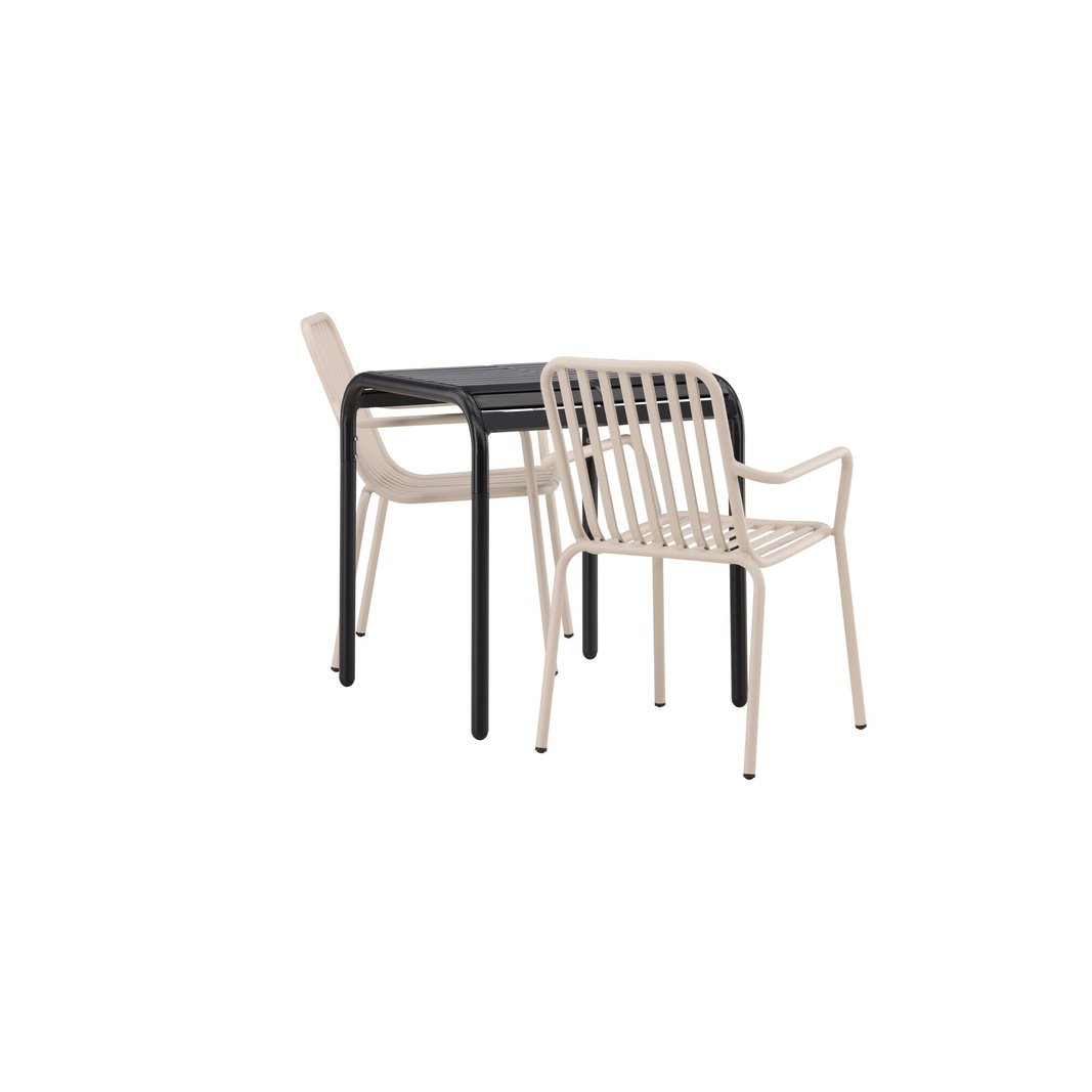 Borneo Cafébord 70*70* + Peking spisestoler Venture Design Spisegruppe